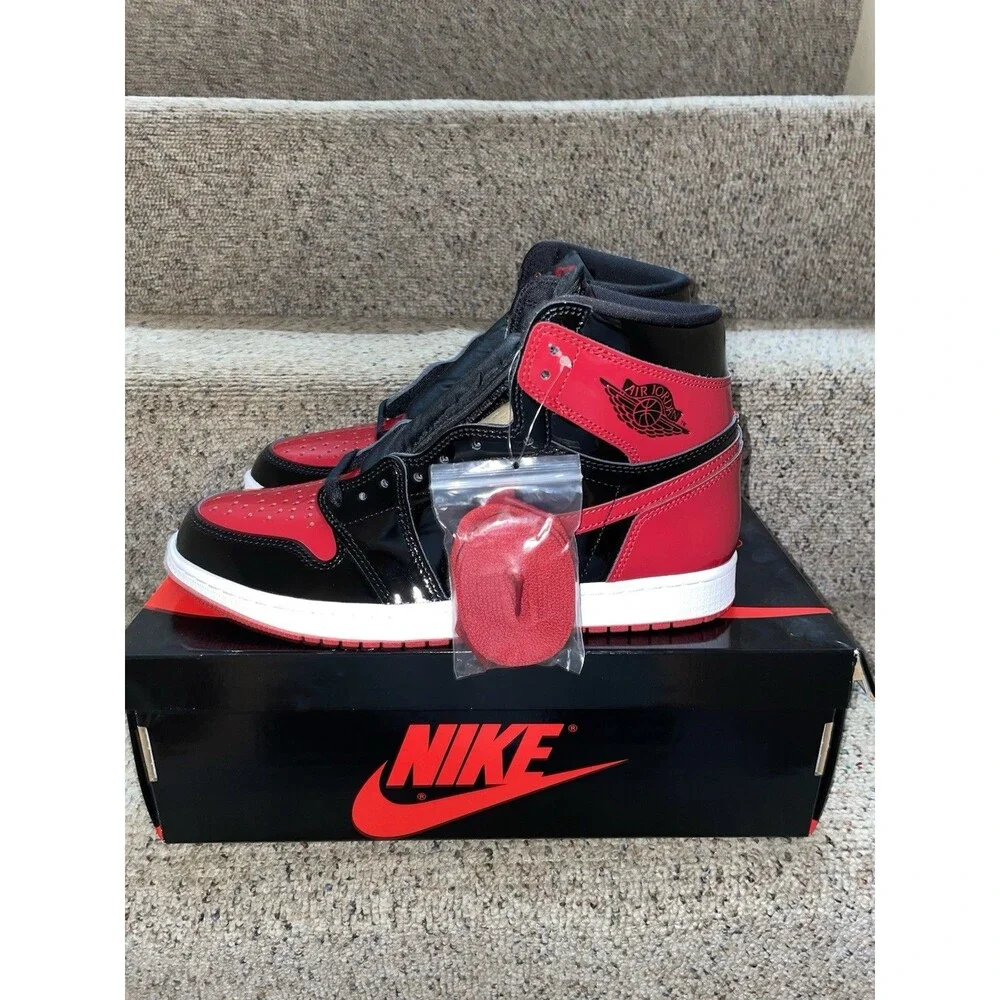 BRAND NEW air Jordan 1 retro High OG Patent Bred SIZE 10